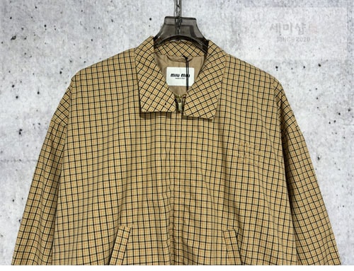 Miu Miu 미우미우 24SS 로고 체크 자켓 의류 5번 이미지