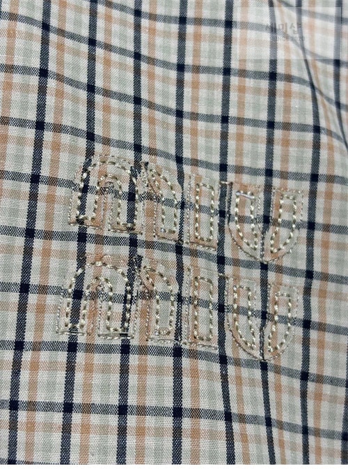 Miu Miu 미우미우 24SS 로고 체크 자켓 의류 12번 이미지