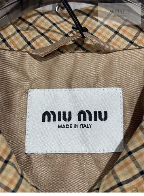 Miu Miu 미우미우 24SS 로고 체크 자켓 의류 22번 이미지