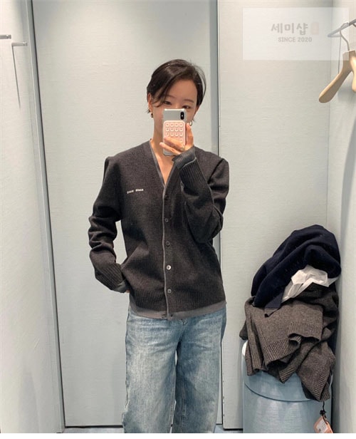 Miu Miu 미우미우 24ss 체스트 로고 실크 캐시미어 스웨터 가디건 의류 20번 이미지