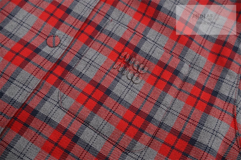 Miu Miu 미우미우 25FW 체크 슬레이트 버진 울 오버셔츠 의류 8번 이미지