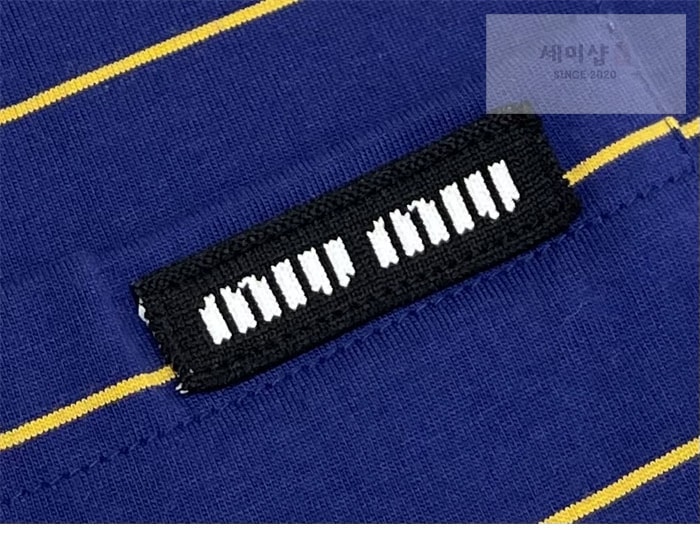 Miu Miu 미우미우 25SS 스트라이프 반팔 티셔츠 의류 9번 이미지