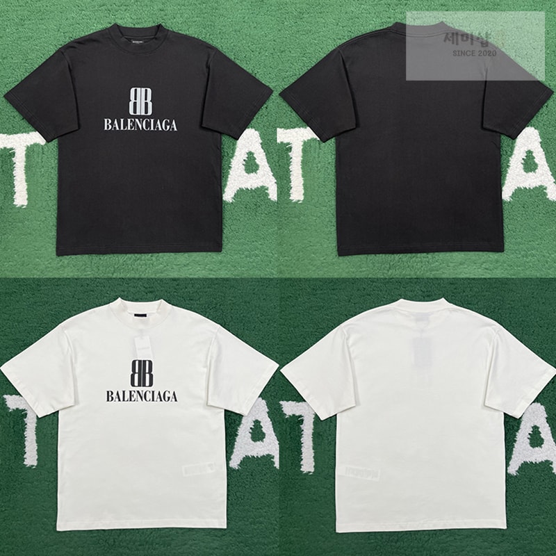 Balenciaga 발렌시아가 나노 BB 반팔 티셔츠 블랙 의류 2번 이미지
