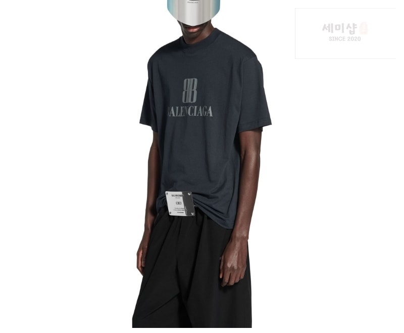 Balenciaga 발렌시아가 나노 BB 반팔 티셔츠 블랙 의류 1번 이미지