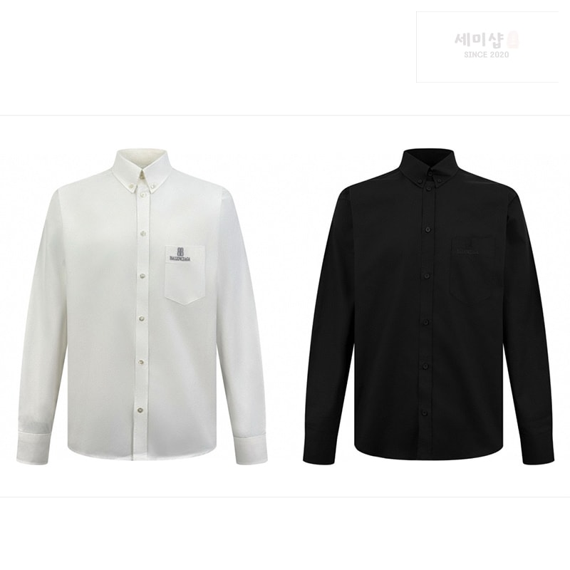 Balenciaga 발렌시아가 나노 BB 아트워크 포플린 셔츠 블랙 의류 1번 이미지