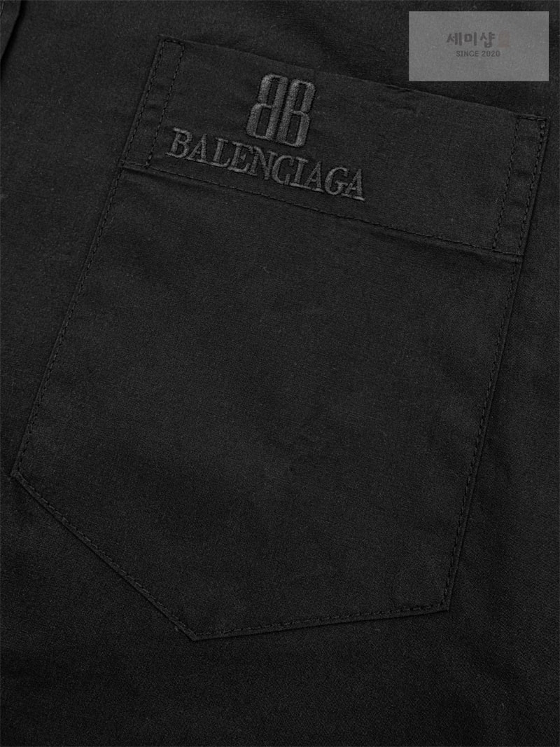Balenciaga 발렌시아가 나노 BB 아트워크 포플린 셔츠 블랙 의류 15번 이미지