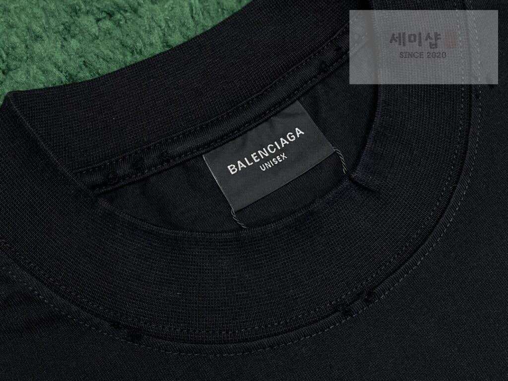 Balenciaga 발렌시아가 남자 TO MY LOVE 핏 블랙 미디엄 티셔츠 BLACK 의류 4번 이미지