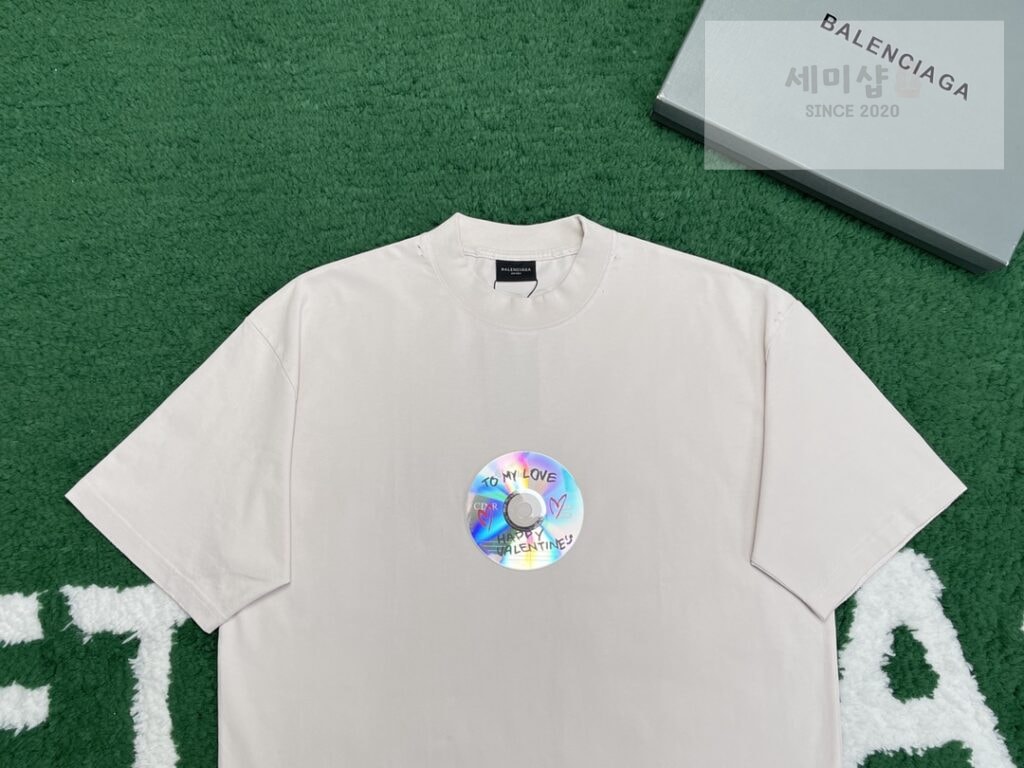 Balenciaga 발렌시아가 남자 TO MY LOVE 핏 블랙 미디엄 티셔츠 BLACK 의류 19번 이미지