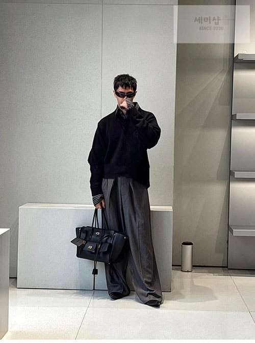 Balenciaga 발렌시아가 레이어드 셔츠 V 넥 스웨터 2컬러 의류 32번 이미지