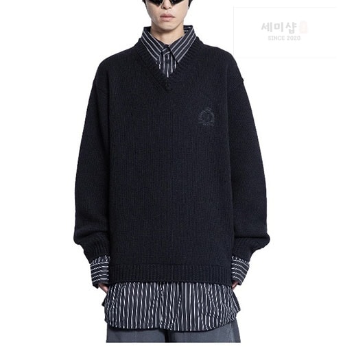 Balenciaga 발렌시아가 레이어드 셔츠 V 넥 스웨터 2컬러 의류 28번 이미지