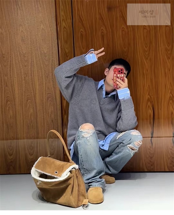 Balenciaga 발렌시아가 레이어드 V넥 셔츠 스웨터 의류 4번 이미지