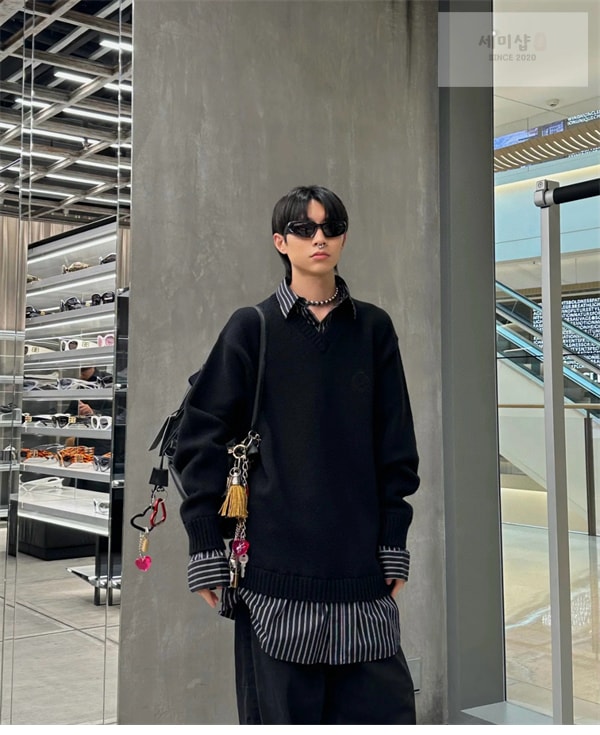 Balenciaga 발렌시아가 레이어드 V넥 셔츠 스웨터 의류 7번 이미지