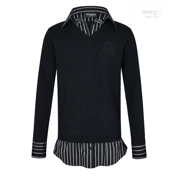 Balenciaga 발렌시아가 레이어드 V넥 셔츠 스웨터 의류 27번 이미지