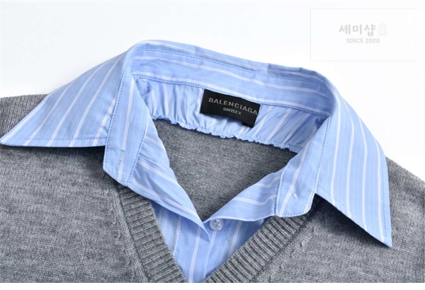 Balenciaga 발렌시아가 레이어드 V넥 셔츠 스웨터 의류 19번 이미지
