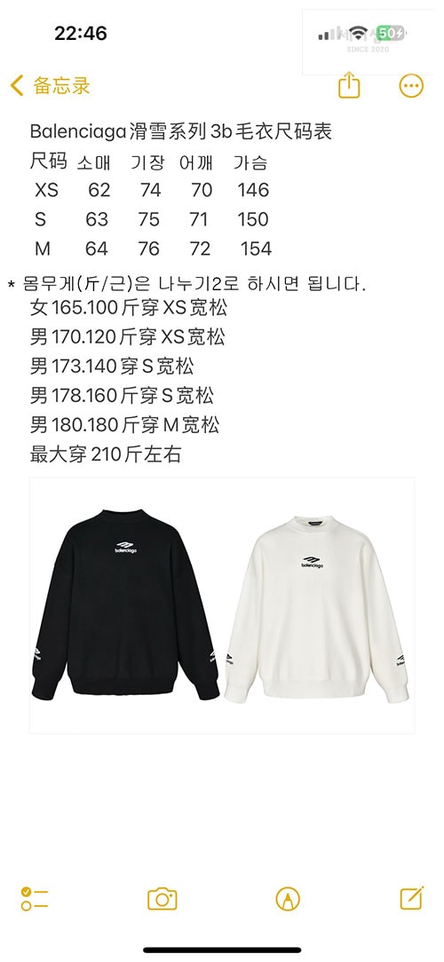 Balenciaga 발렌시아가 스키 3B 스포츠 아이콘 스웨터 니트 의류 20번 이미지