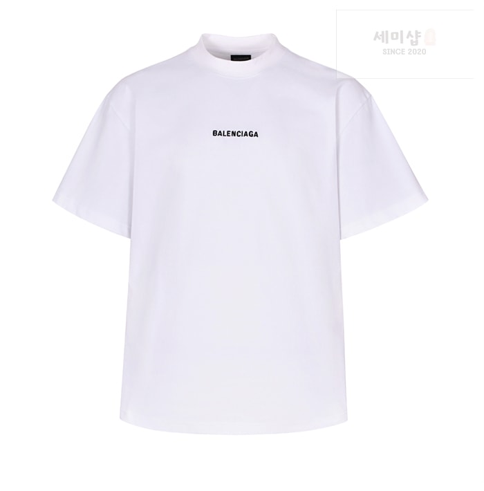 Balenciaga 발렌시아가 엠브로이더드 로고 반팔 티셔츠 의류 5번 이미지