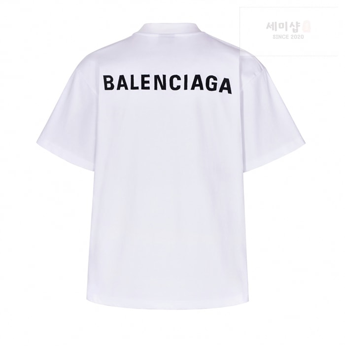 Balenciaga 발렌시아가 엠브로이더드 로고 반팔 티셔츠 의류 6번 이미지