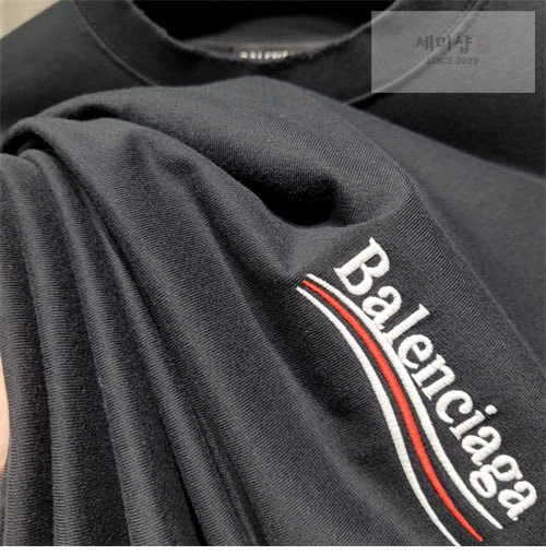 Balenciaga 발렌시아가 웨이브로고 반팔 티셔츠 의류 6번 이미지
