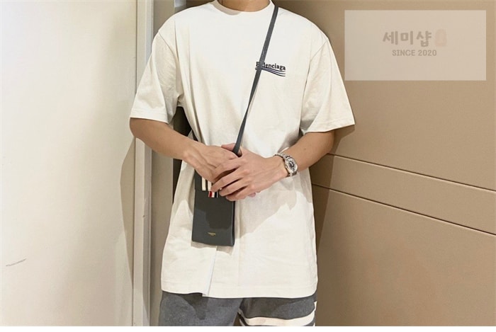Balenciaga 발렌시아가 웨이브로고 자수 반팔 티셔츠 의류 4번 이미지