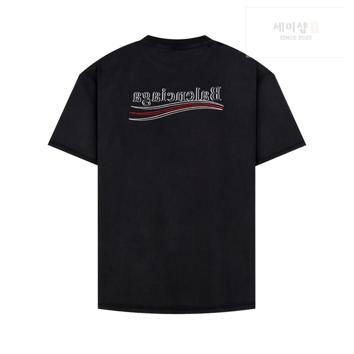 Balenciaga 발렌시아가 웨이브로고 폴리티컬 캠페인 인사이드 아웃 반팔 티셔츠 레플리카 3번 이미지 - 의류 | 세미샵 레플리카 사이트