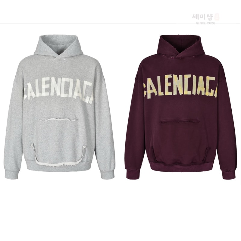Balenciaga 발렌시아가 테이프 타입 립드 포켓 오버사이즈 후드 의류 24번 이미지