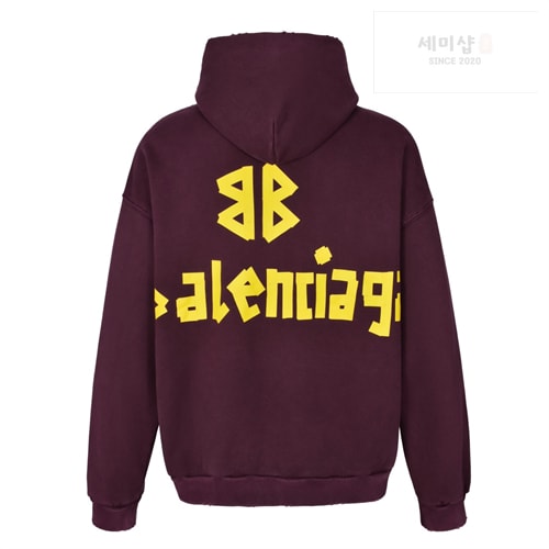 Balenciaga 발렌시아가 테이프 타입 립드 포켓 오버사이즈 후드 의류 25번 이미지