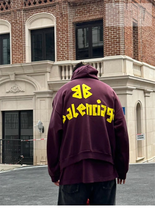 Balenciaga 발렌시아가 테이프 타입 립드 포켓 오버사이즈 후드 3컬러 의류 4번 이미지