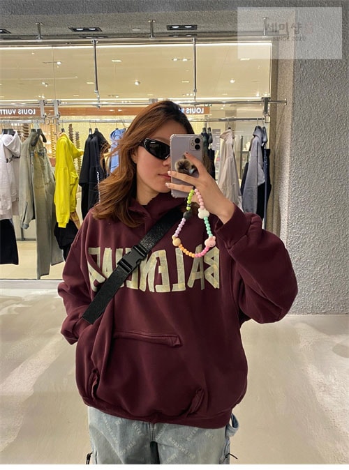 Balenciaga 발렌시아가 테이프 타입 립드 포켓 오버사이즈 후드 3컬러 의류 5번 이미지