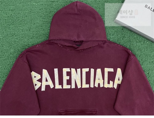Balenciaga 발렌시아가 테이프 타입 립드 포켓 오버사이즈 후드 3컬러 의류 7번 이미지