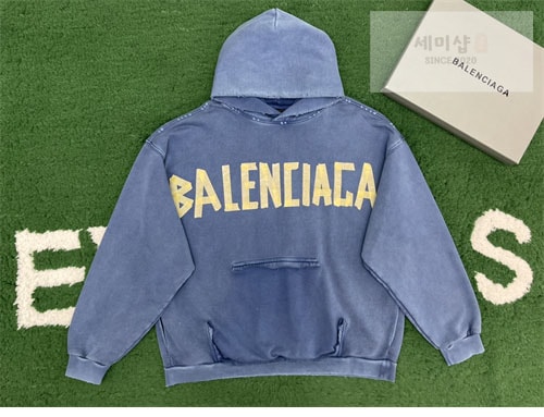 Balenciaga 발렌시아가 테이프 타입 립드 포켓 오버사이즈 후드 3컬러 의류 14번 이미지