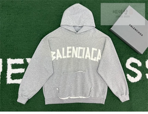 Balenciaga 발렌시아가 테이프 타입 립드 포켓 오버사이즈 후드 3컬러 의류 21번 이미지