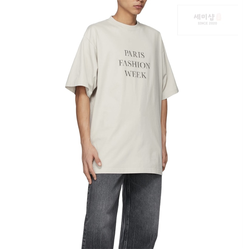발렌시아가 발렌시아가 파리패션위크 그래픽 반팔 티셔츠 의류 12번 이미지