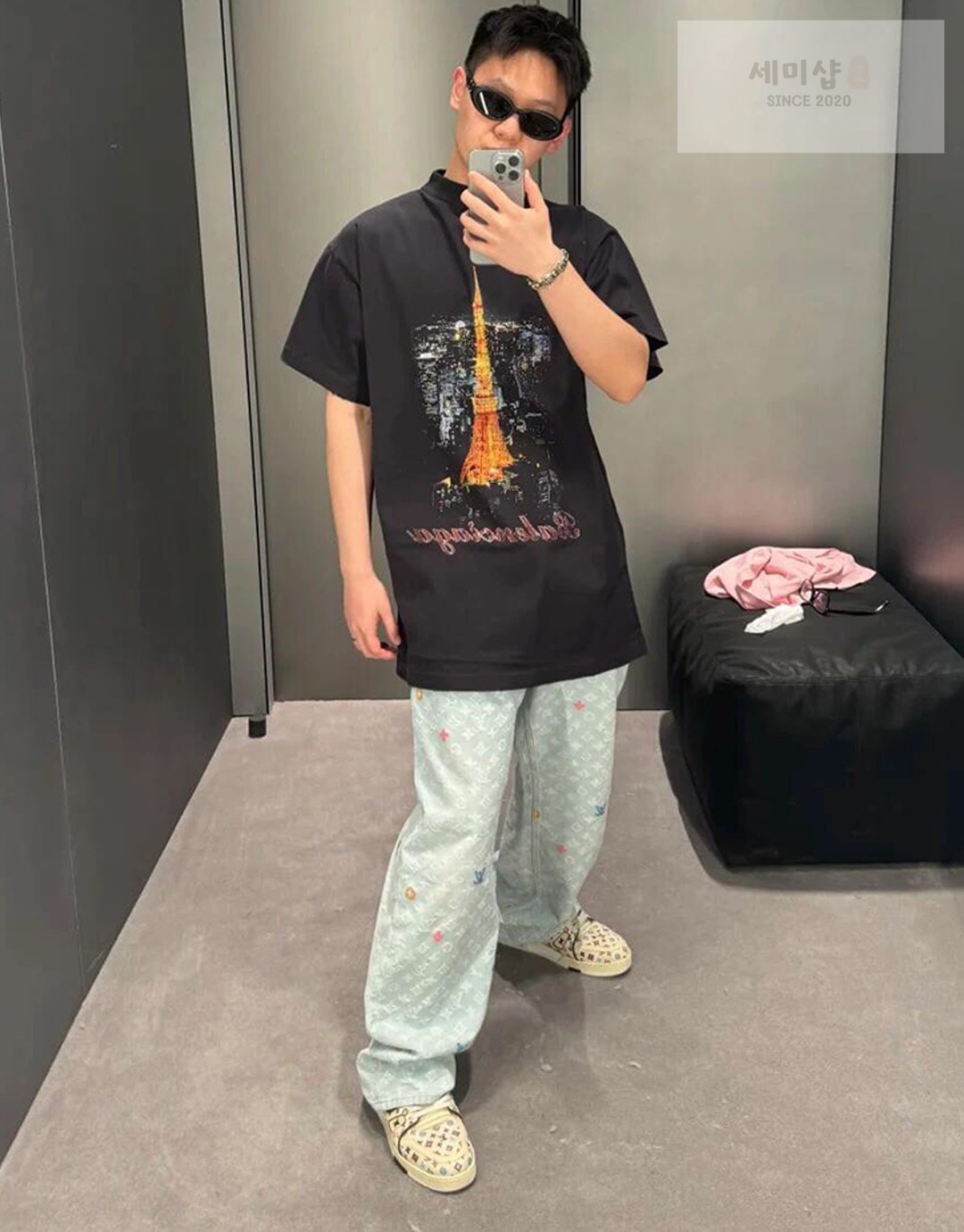 Balenciaga 발렌시아가 파리 리버티 문 미디엄 핏 반팔 티셔츠 “2COLOR” NO.1 의류 18번 이미지