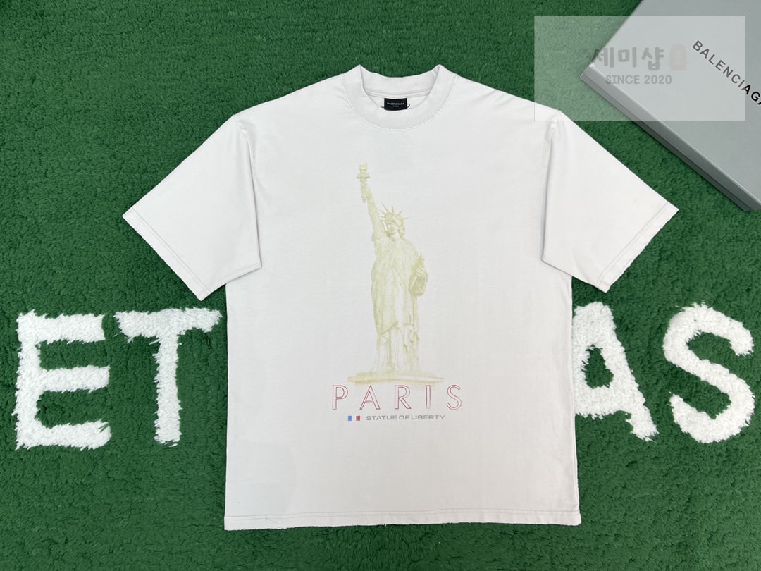 Balenciaga 발렌시아가 파리 리버티 미디엄 핏 반팔 티셔츠 “2COLOR” NO.1 의류 12번 이미지