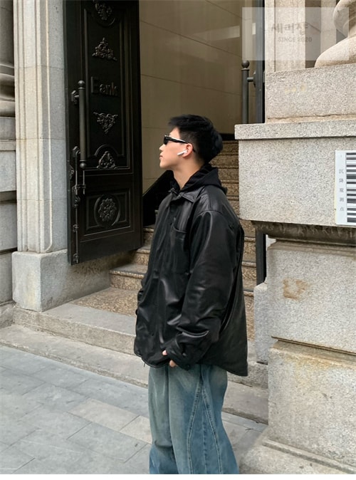 Balenciaga 발렌시아가 패디드 레더 오버 셔츠 자켓 의류 6번 이미지