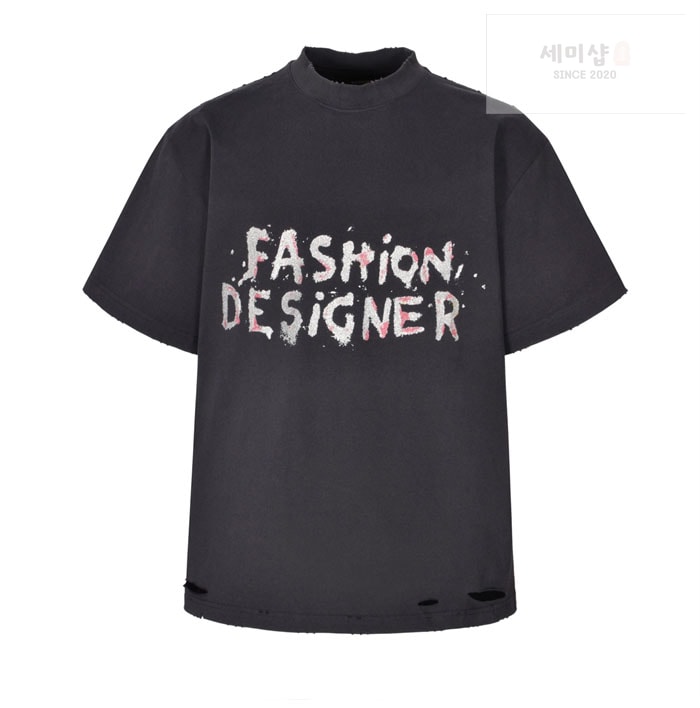 Balenciaga 발렌시아가 패션 디자이너 오버사이즈 반팔 티셔츠 2컬러 블랙 의류 6번 이미지