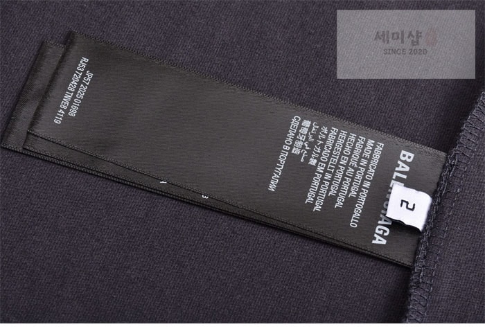 Balenciaga 발렌시아가 패션 디자이너 오버사이즈 반팔 티셔츠 2컬러 블랙 의류 12번 이미지