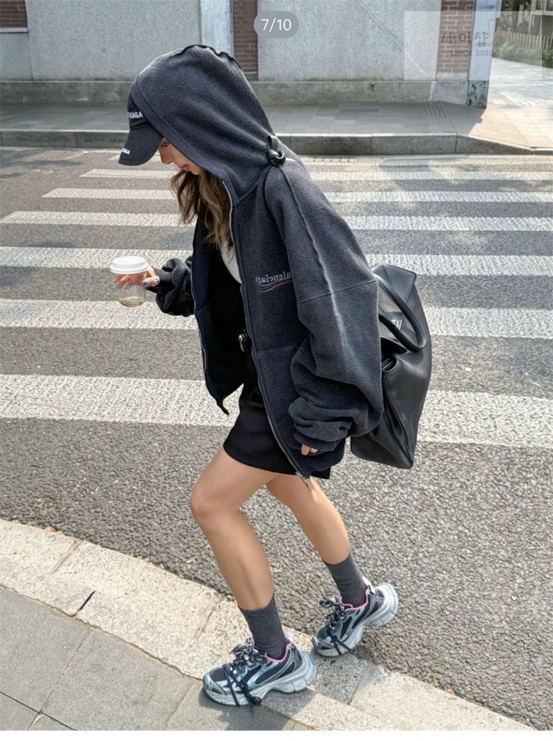 Balenciaga 발렌시아가 폴리티컬 캠페인 인사이드 아웃 라지 핏 집업 후드 의류 3번 이미지