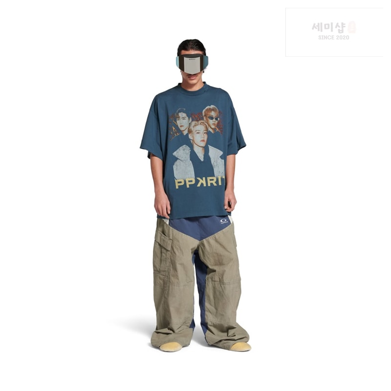 발렌시아가 발렌시아가 피피 끄릿 오버사이즈 반팔 티셔츠 의류 8번 이미지