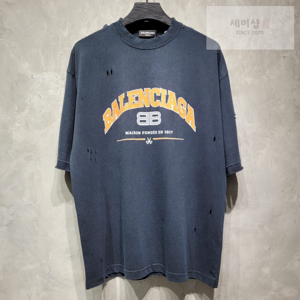 Balenciaga 발렌시아가 22SS MAISON 로고 반팔 티셔츠 블랙 의류 11번 이미지