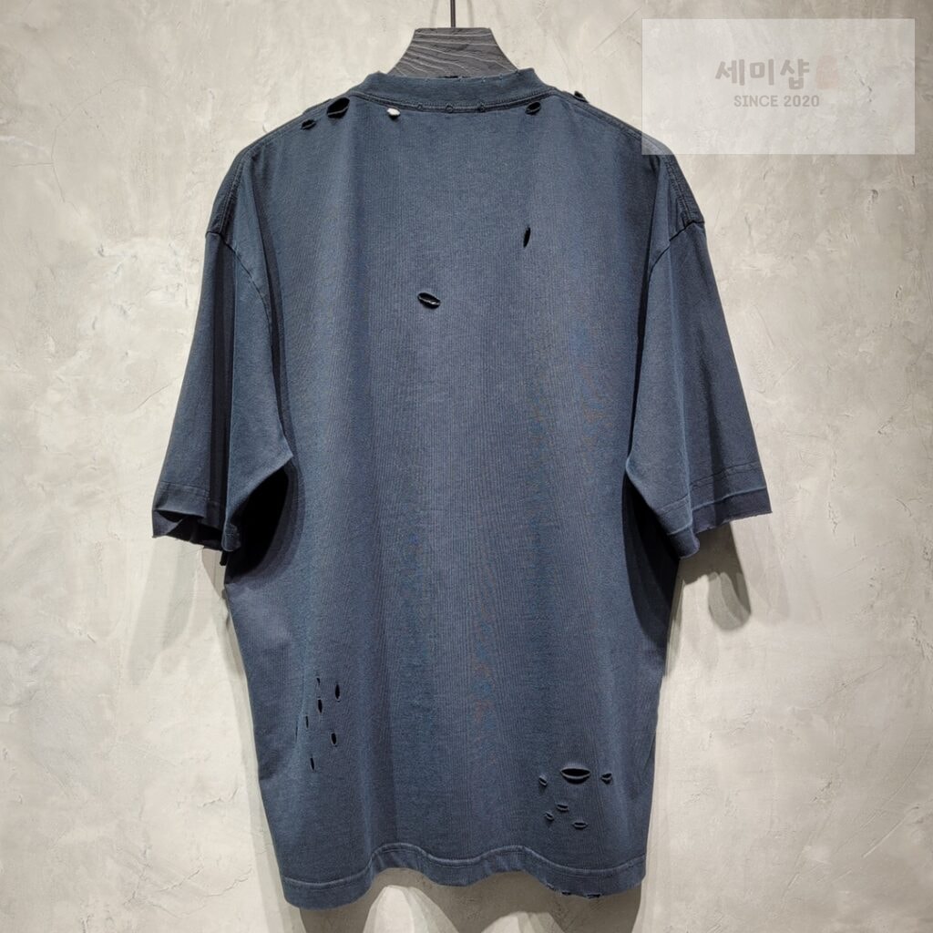 Balenciaga 발렌시아가 22SS MAISON 로고 반팔 티셔츠 블랙 의류 12번 이미지