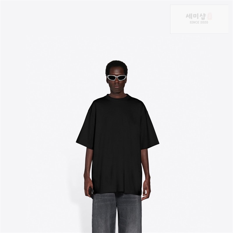 발렌시아가 발렌시아가 22ss 호텔 로고 자수 루즈핏 반팔 티셔츠 의류 3번 이미지