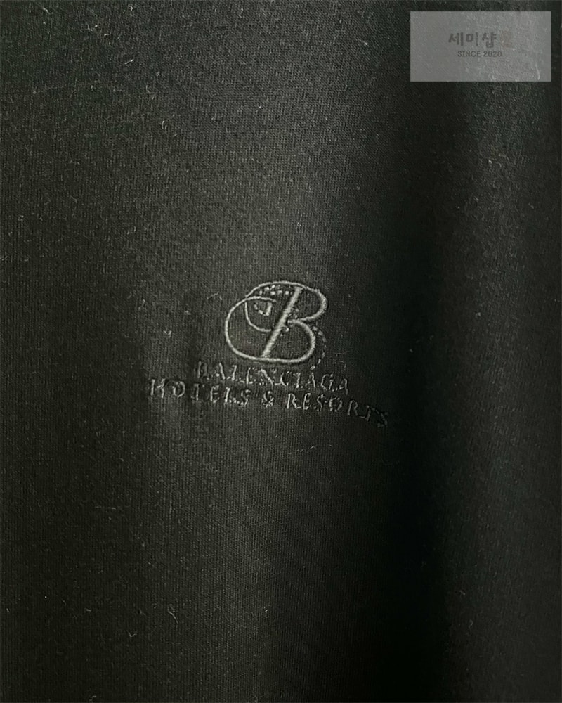 발렌시아가 발렌시아가 22ss 호텔 로고 자수 루즈핏 반팔 티셔츠 의류 4번 이미지