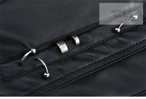 Balenciaga 발렌시아가 24FW 메탈 피어스드 가죽 자켓 의류 9번 이미지