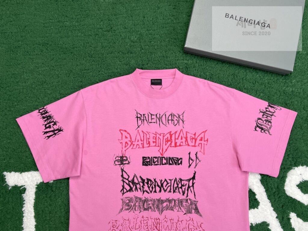 Balenciaga 발렌시아가 24SS 그래픽 멀티 프린트 로고 오버핏 반팔 “4COLOR” BLACK 의류 8번 이미지