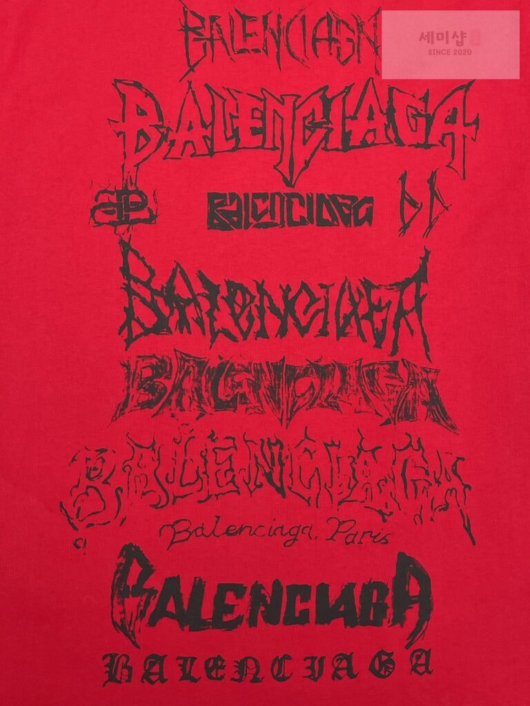 Balenciaga 발렌시아가 24SS 그래픽 멀티 프린트 로고 오버핏 반팔 “4COLOR” BLACK 의류 19번 이미지