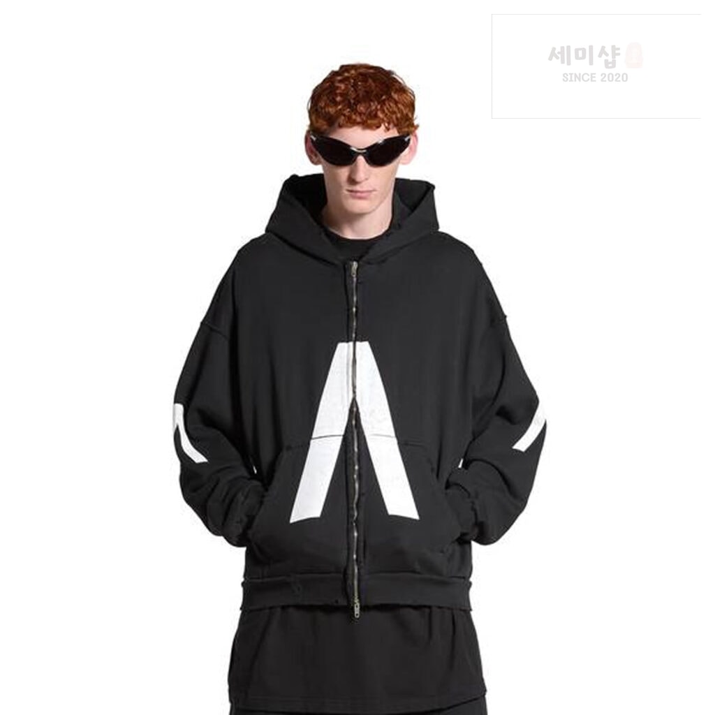 Balenciaga 발렌시아가 24SS 뮤직 아카이브 시리즈 커넥티드 후드 집업 블랙 의류 11번 이미지
