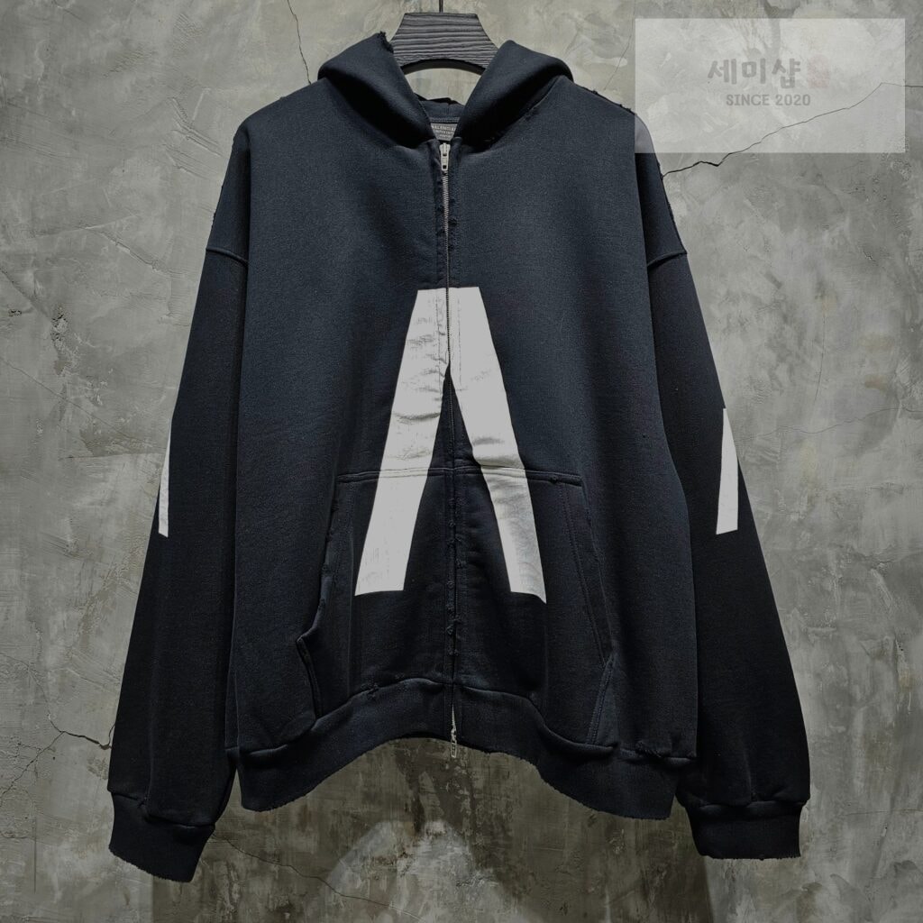 Balenciaga 발렌시아가 24SS 뮤직 아카이브 시리즈 커넥티드 후드 집업 블랙 의류 2번 이미지