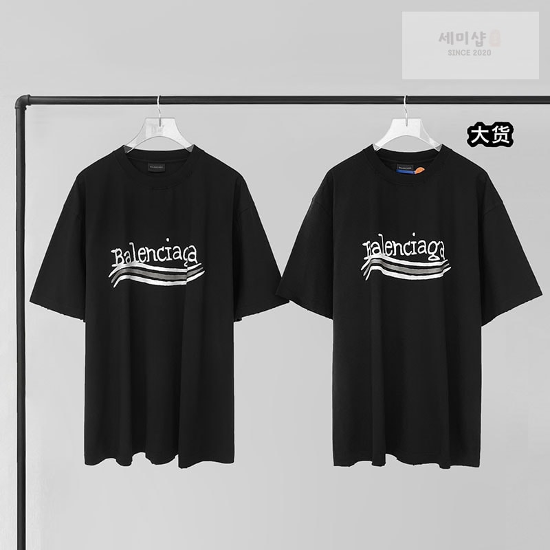 Balenciaga 발렌시아가 24 웨이브로고 프린트 반팔 티셔츠 의류 2번 이미지