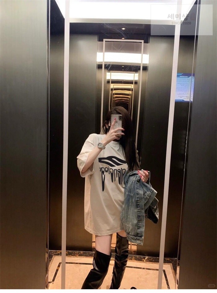 Balenciaga 발렌시아가 3B 리퀴파이드 오버사이즈 반팔 티셔츠 의류 3번 이미지